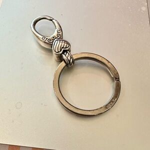 Brighton Heart Keychain & Charm Holder Silver Fob - Purse Charm - RETIRED